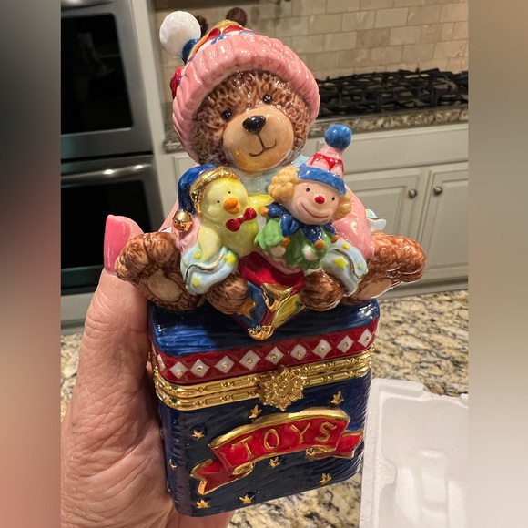 Vtg. Traditions Christmas Teddy Bear Keepsake Box - Picture 9 of 14